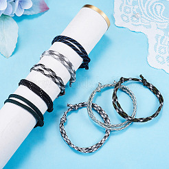 32 bracelet de perles tressées en polyester et élasthanne&nbsp;BJEW-TAC0064