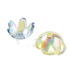 Tapas de abalorios acrílicas transparentes con revestimiento ultravioleta&nbsp;MACR-K356-15G