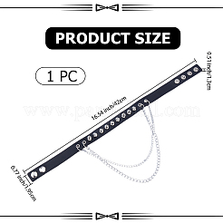 1 шт. колье-чокер из искусственной кожи с шипами и заклепками в готическом стиле&nbsp;NJEW-CL0001-12