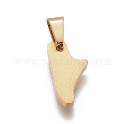 304ステンレスペンダント  靴  ゴールドカラー  16x8.5x2mm  穴：3.5x6mm&nbsp;STAS-F223-44G
