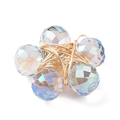 Стеклянные подвески из проволоки PALLOY-JF01319-02