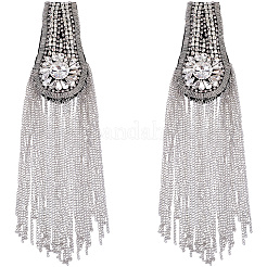 Nappa a catena in ferro a goccia con spalline di strass&nbsp;AJEW-WH20006-326C-P