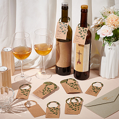 Etiqueta de papel para copa de vino&nbsp;LS-AJEW-WH0009-98