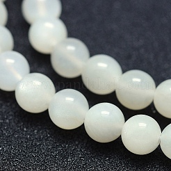 Bianco naturale perline pietra di luna fili&nbsp;LS-G-P342-02A-8mm-A-