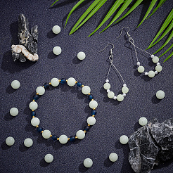 4 brin 4 brins de perles de pierre synthétiques lumineuses de style&nbsp;G-PH0019-22