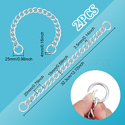 2 шт. сплава цепочки для кошелька-карбана&nbsp;PURS-UN0001-13P