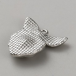 Акриловый кулон из сплава с бантиком белой серии&nbsp;PALLOY-WH0115-01P-12