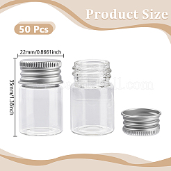 50шт стеклянные бутылки контейнеры для бисера&nbsp;CON-DR0001-06A
