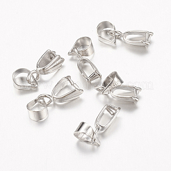 真鍮のアイスピックピンチベイル  ニッケルフリー  プラチナカラー  サイズ：約15mm長  穴：約3mm&nbsp;X-KK10