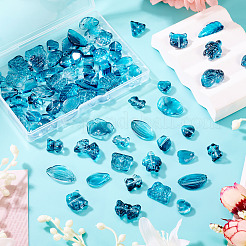 64 шт. прозрачные стеклянные бусины градиентного цвета&nbsp;GLAA-TA0003-48D