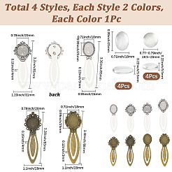 8 pz 8 stili di cabochon per segnalibro in stile tibetano&nbsp;TIBE-SC0002-24