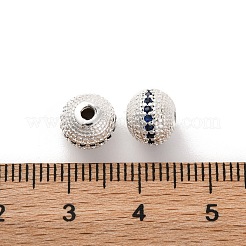 Латунные микро проложить кубического циркония бусы KK-C071-08S-02