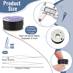 2 рулон ниток для бисероплетения из полиэстера со специальным покрытием 2 цветов OCOR-NB0002-05