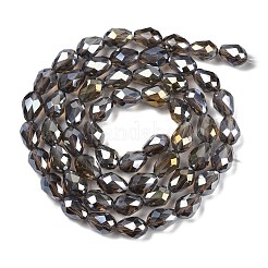 Прозрачные стеклянные бусины гальваническим пряди&nbsp;LS-EGLA-N013-T4mm-B27