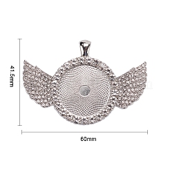 Сплав большие подвески кабошон сеттинги&nbsp;FIND-YW0001-20B-P