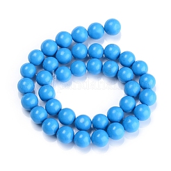 Brins de perles de jade mashan naturel teint&nbsp;DJDA-E266-10mm-02