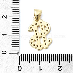 Messing micro pave klare zirkonia anhänger&nbsp;KK-F940-03G