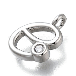 Colgante micropavé cubic zirconia de latón&nbsp;KK-B132-12P-E