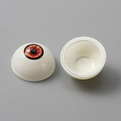 プラスチッククラフト目  中空の眼球  人形作りアクセサリー  半円  チョコレート  32x18mm  内径：26mm&nbsp;DIY-WH0056-22A
