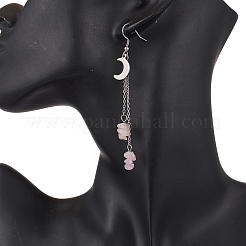 Серьги-подвески в форме луны из нержавеющей стали 304&nbsp;EJEW-JE06393