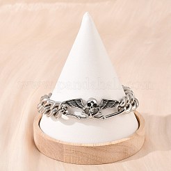 Браслеты из кубинской цепной цепи из нержавеющей стали 304 BJEW-D379-03ASP