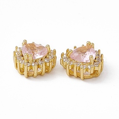 Стойки обшивки латунь микро проложить кубического циркония бусы&nbsp;KK-C007-12G-10