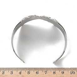 Браслеты-манжеты из нержавеющей стали 304 для женщин&nbsp;BJEW-G750-01P