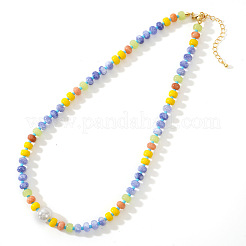 Colliers élégants en perles d'imitation et en pierres naturelles mélangées&nbsp;FG9664-5
