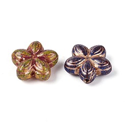 Picasso-Backfarbe und mit Goldmetall durchzogene Glasperlen&nbsp;DGLA-T004-60M
