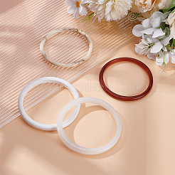 4шт 4 стиля акриловых браслетов для женщин BJEW-UN0001-78