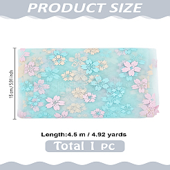 4.5 m Chinlon-Tüllrollen mit Sakura-Aufdruck&nbsp;DIY-LP0005-97A