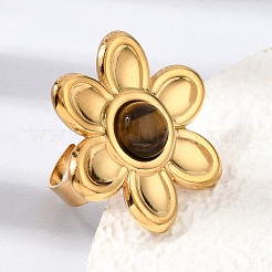 Anillos abiertos de acero inoxidable 304 para mujer&nbsp;GG-CBA7994-02G-11