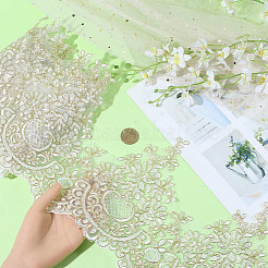 3.3 ярд полиэстеровых кружевных лент для отделки&nbsp;SRIB-GF0001-57B