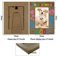 Прямоугольные деревянные рамки для фотографий AJEW-WH20021-010