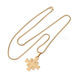 Цепочка-подвеска в виде Иерусалимского креста из нержавеющей стали 304&nbsp;LS-NJEW-NH0003-01G