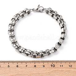 201 браслет-цепочка из нержавеющей стали с византийским узором BJEW-B078-155P