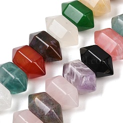 Нити бусин из натурального смешанного камня с двойными концами G-T142-97