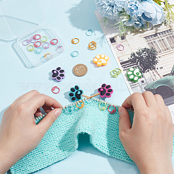 Силиконовые стопоры для спиц с принтом собачьей лапки DIY-NB0010-74