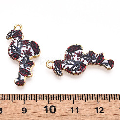 Подвески из сплава светлого золота с принтом ENAM-N056-210A