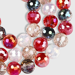 4 нити гальванизированные стеклянные бусины нити&nbsp;GLAA-PA0001-09A