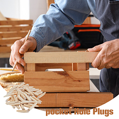 1 комплект заглушек для карманных отверстий из цельного дерева&nbsp;FIND-FH0009-66