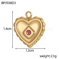 Подвески из нержавеющей стали 304 с микропаве из кубического циркония&nbsp;STAS-OY012-29G