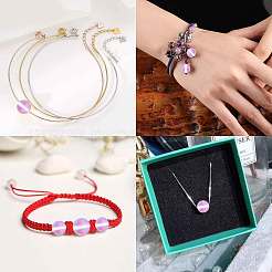 Наборы для изготовления браслетов из синтетических лунных камней своими руками&nbsp;DIY-SC0012-84D