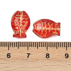 Гальванопокрытие и стеклянные бусины с золотым металлическим плетением&nbsp;EGLA-T029-01J