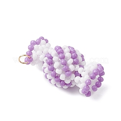 Подвески-конфеты из стеклянных бусин&nbsp;PALLOY-MZ00982-07