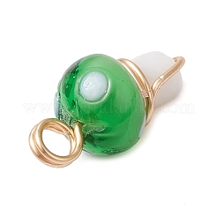 Подвески ручной работы в технике лэмпворк с медной проволокой PALLOY-JF03332