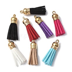 14 шт. 7-х цветные замшевые кисточки&nbsp;DJEW-FP0001-02