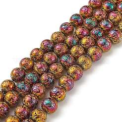 Гальванические бусины из натуральной лавы&nbsp;LS-G-S352-30D-07