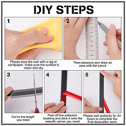 Гибкая самоклеящаяся молдинг из нержавеющей стали AJEW-WH0258-213B