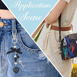 2 шт. бабочка с черепом и сердечком из сплава подвеска украшения HJEW-BBC0001-23